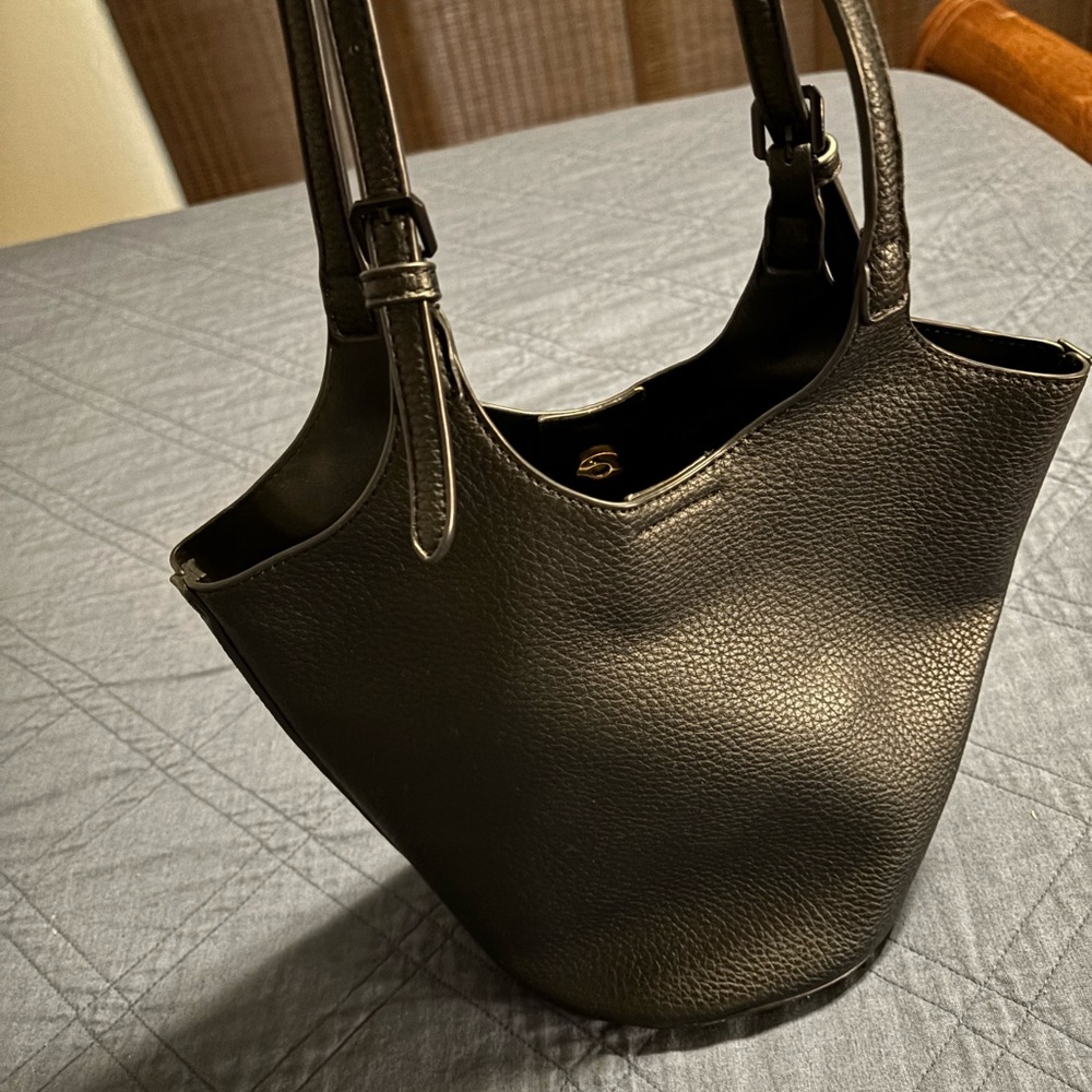 Anthropologie Black Textured Tote